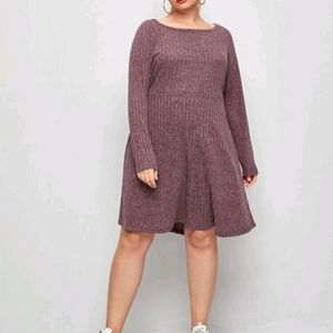 NEW Plus Rib-knit Dress